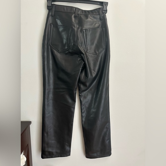 Abercrombie & Fitch Curve Love Vegan Leather 90s Relaxed High Rise Pant 25/0 S - Picture 5 of 11